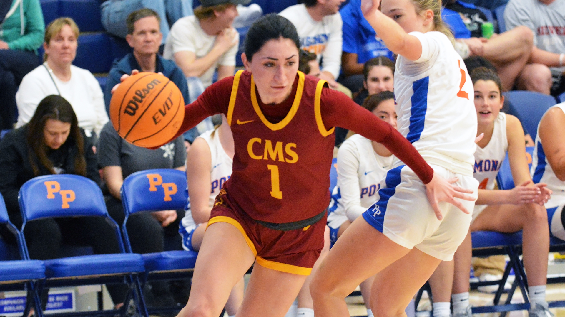 Mary Markaryan led CMS with 17 points (photo by Ruby Marks)