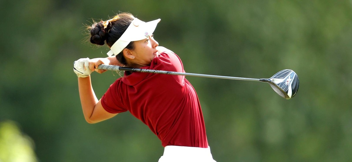 Amy Xue shot an even par 72 to finish fourth at her first NCAA Championship (photo by Erik Williams)
