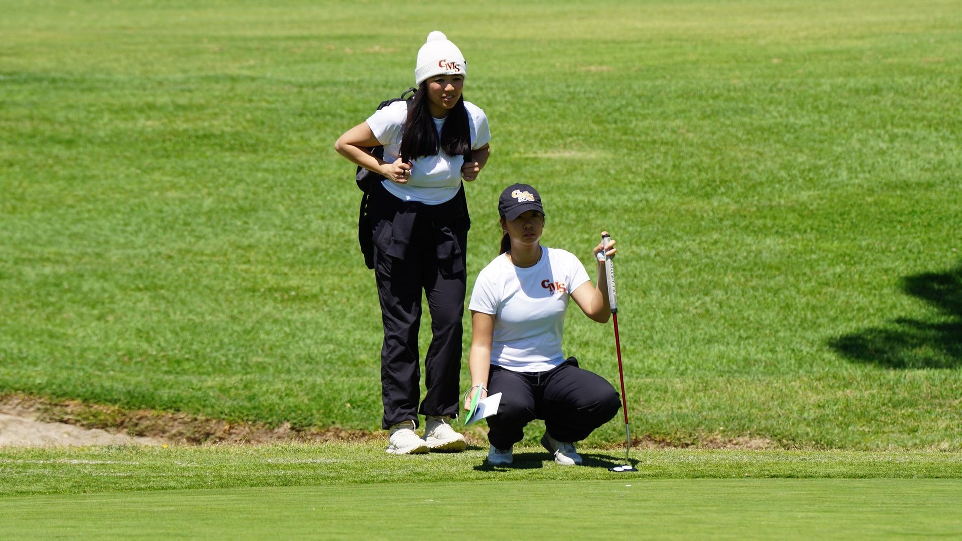 Keilee Bessho (standing) has helped CMS to two top-10 finishes at NCAAs