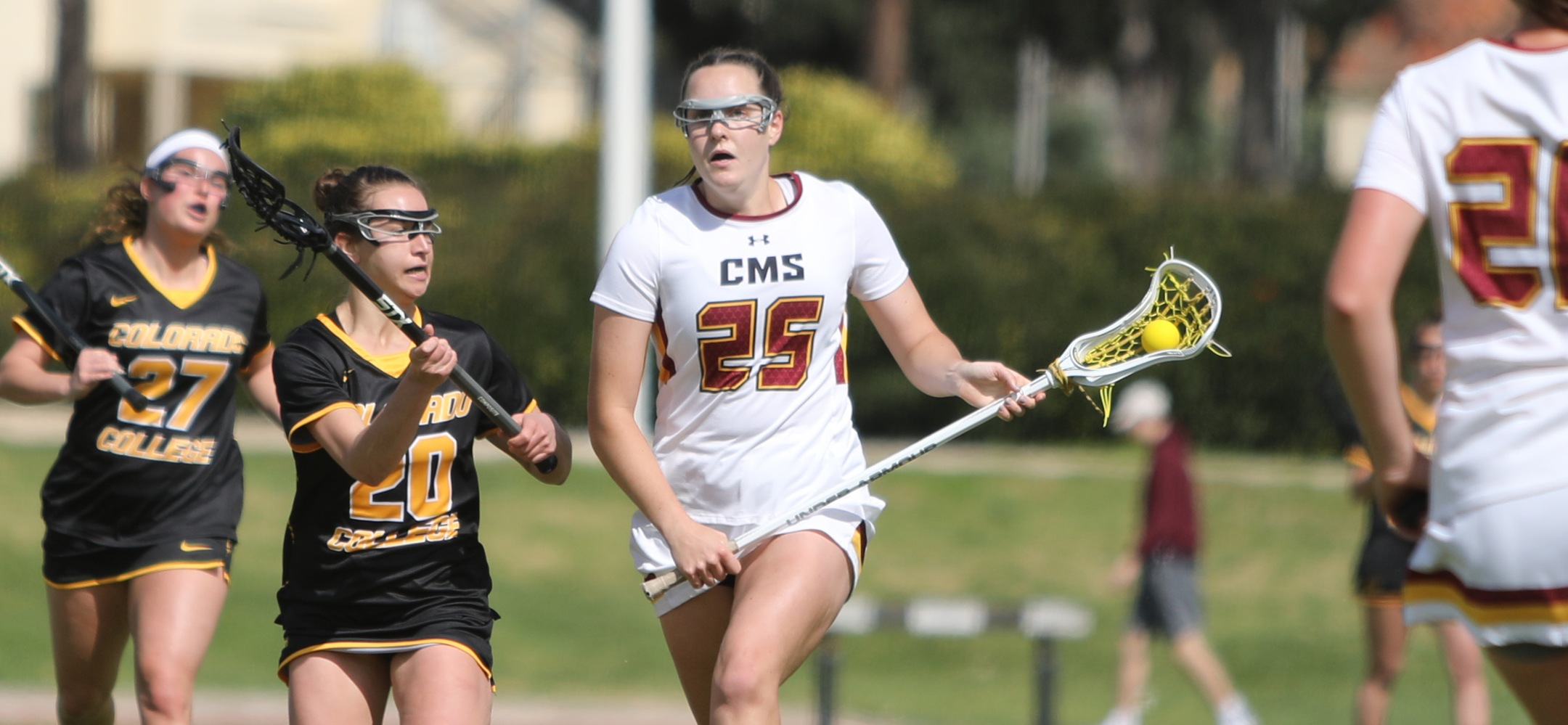 Sally Abel had four goals and an assist to key an 18-9 road win at Redlands