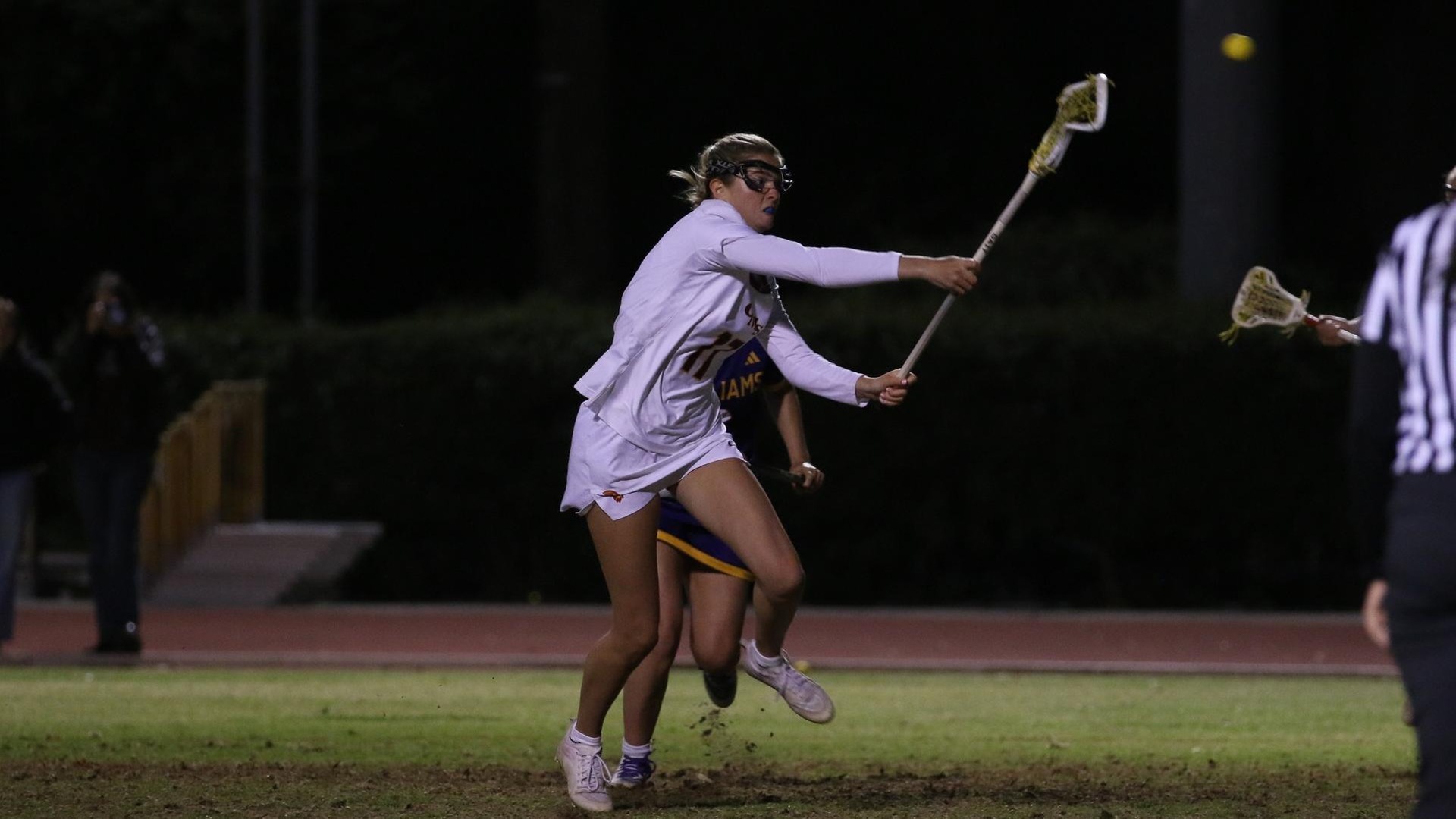 Avery Monahan scores one of her two goals (photo by Eva Fernandez)