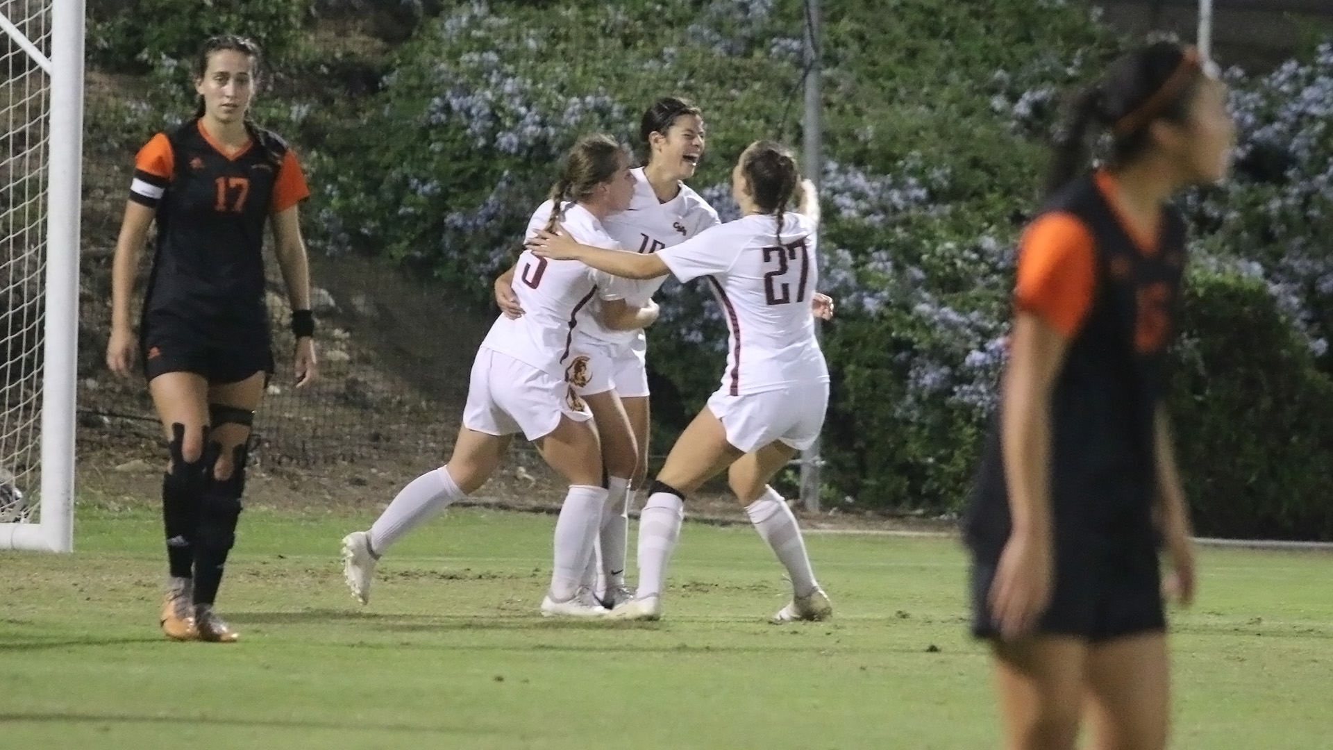 CMS celebrates a goal from Laurel Ovenell (photo by Ali McEachern)
