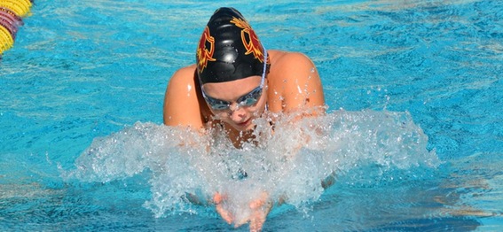 Suzanne Starzyk was part of a medley relay win in her first SCIAC Championship race
