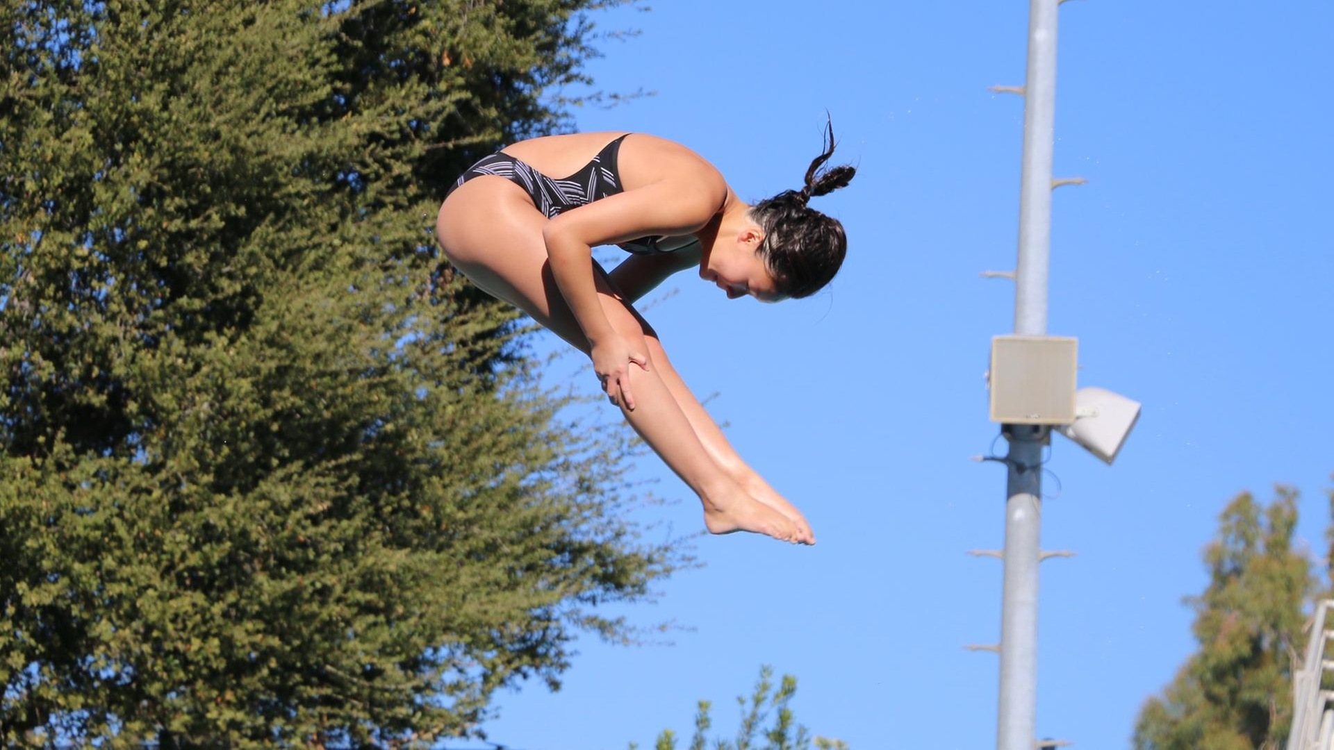 Meilan Uyeno swept the diving events (photo by Ruby Marks)