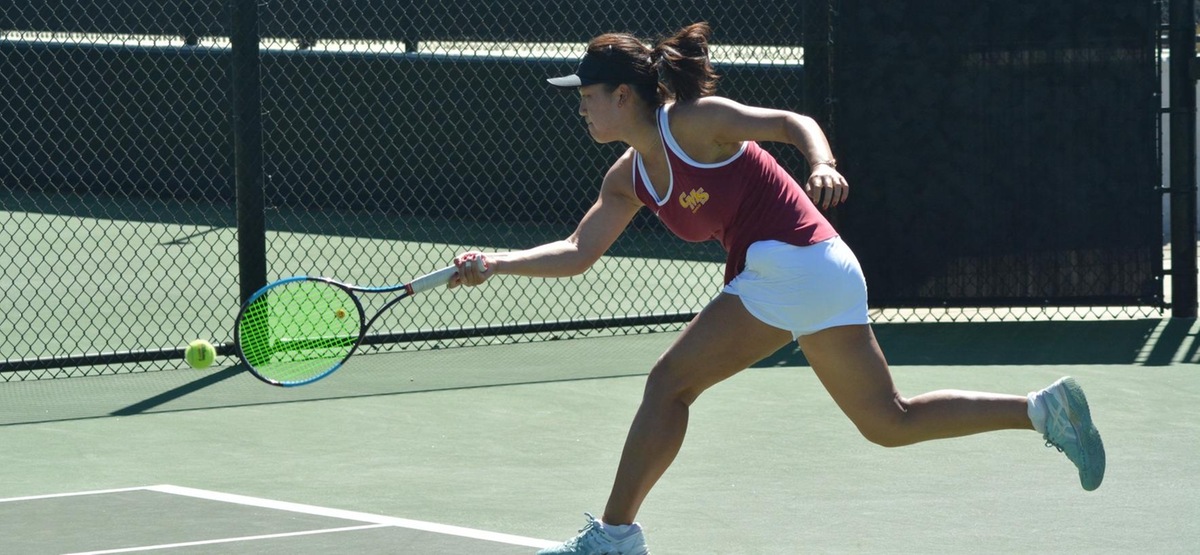 Freshman Crystal Juan took a 6-0, 6-0 win at No. 5 singles in her first SCIAC match