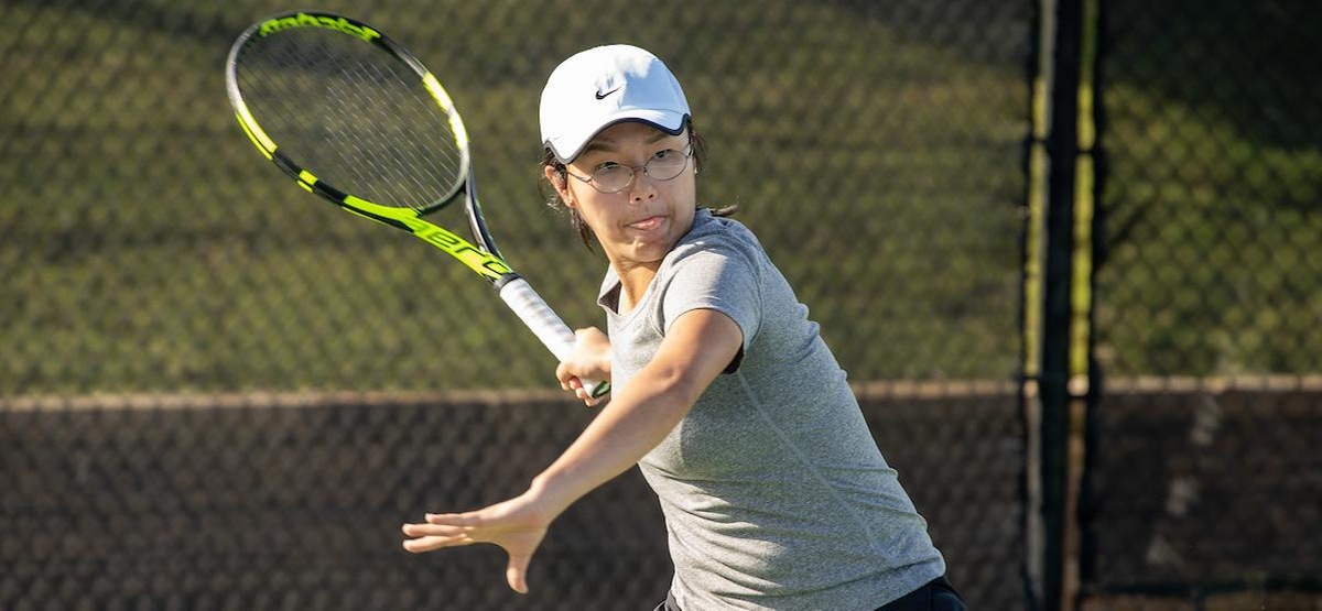 Justine Leong picked up a 6-4, 6-4 win in her ITA cup semifinal (photo courtesy of ITA)