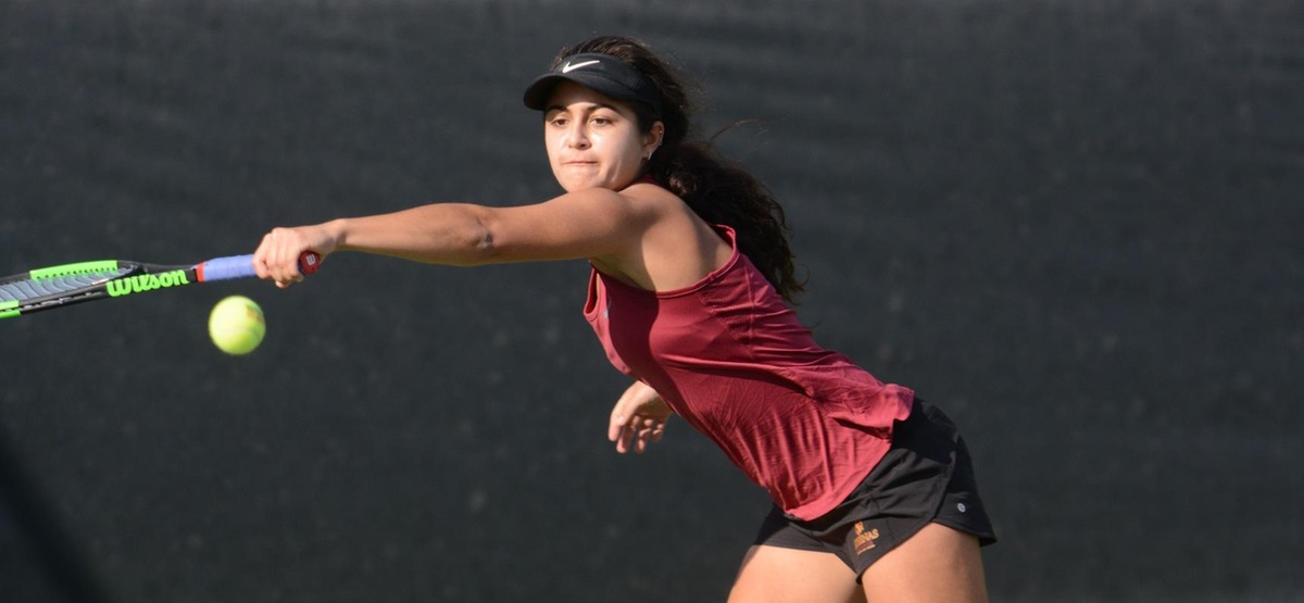 Sarah Bahsoun earned a 6-0, 6-0 singles win for the Athenas