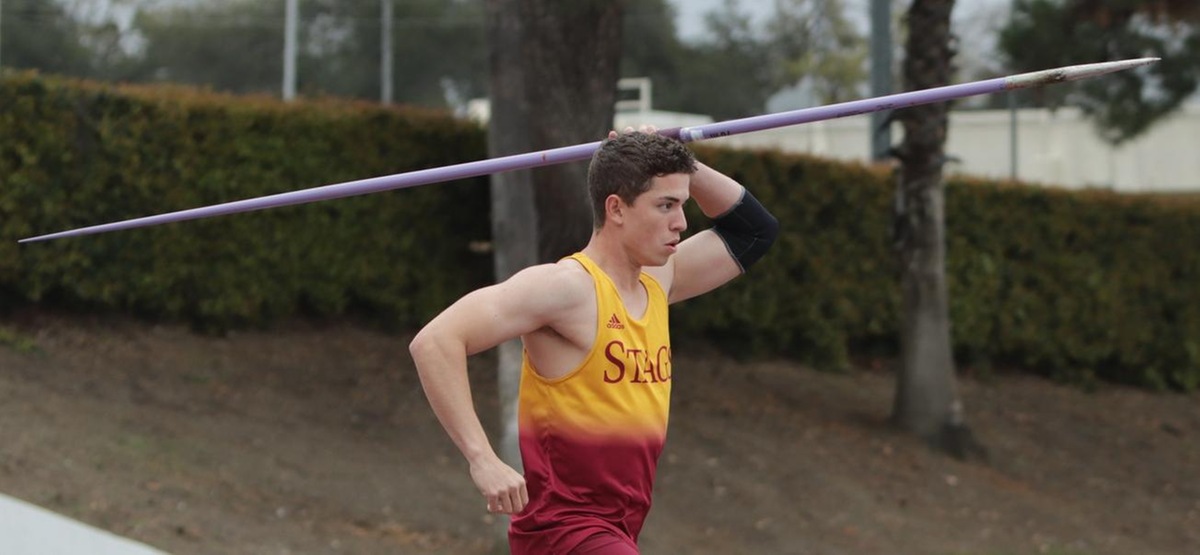 Jordan Venglass took first in the javelin (182'8"), moving into eighth on the program's all-time list