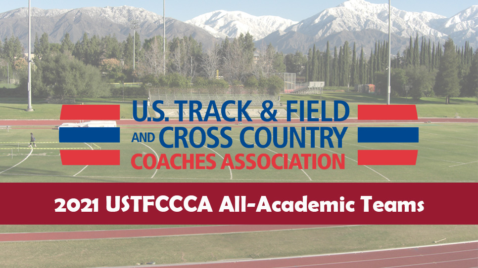 A picture of the track complex with the USTFCCCA logo on top of it and the words 