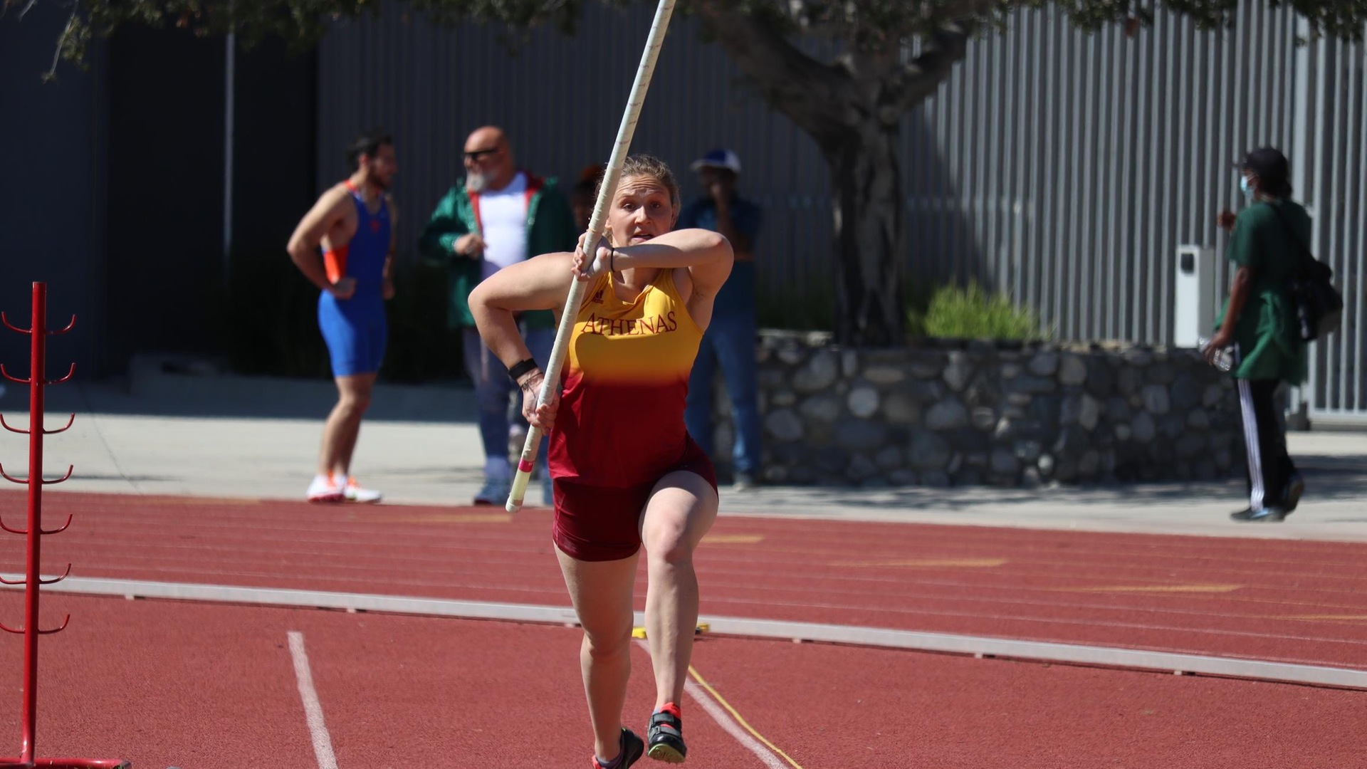 Robin Peterson took first place in the pole vault (photo by Caelyn Smith)
