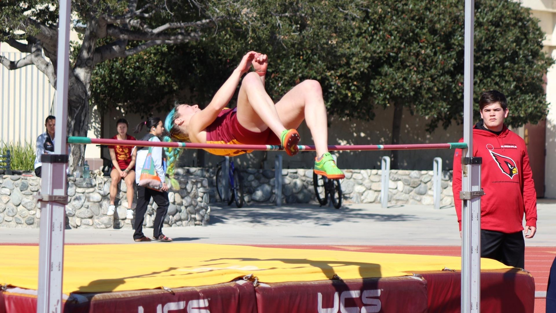 Elizabeth Kirschner took first in the high jump