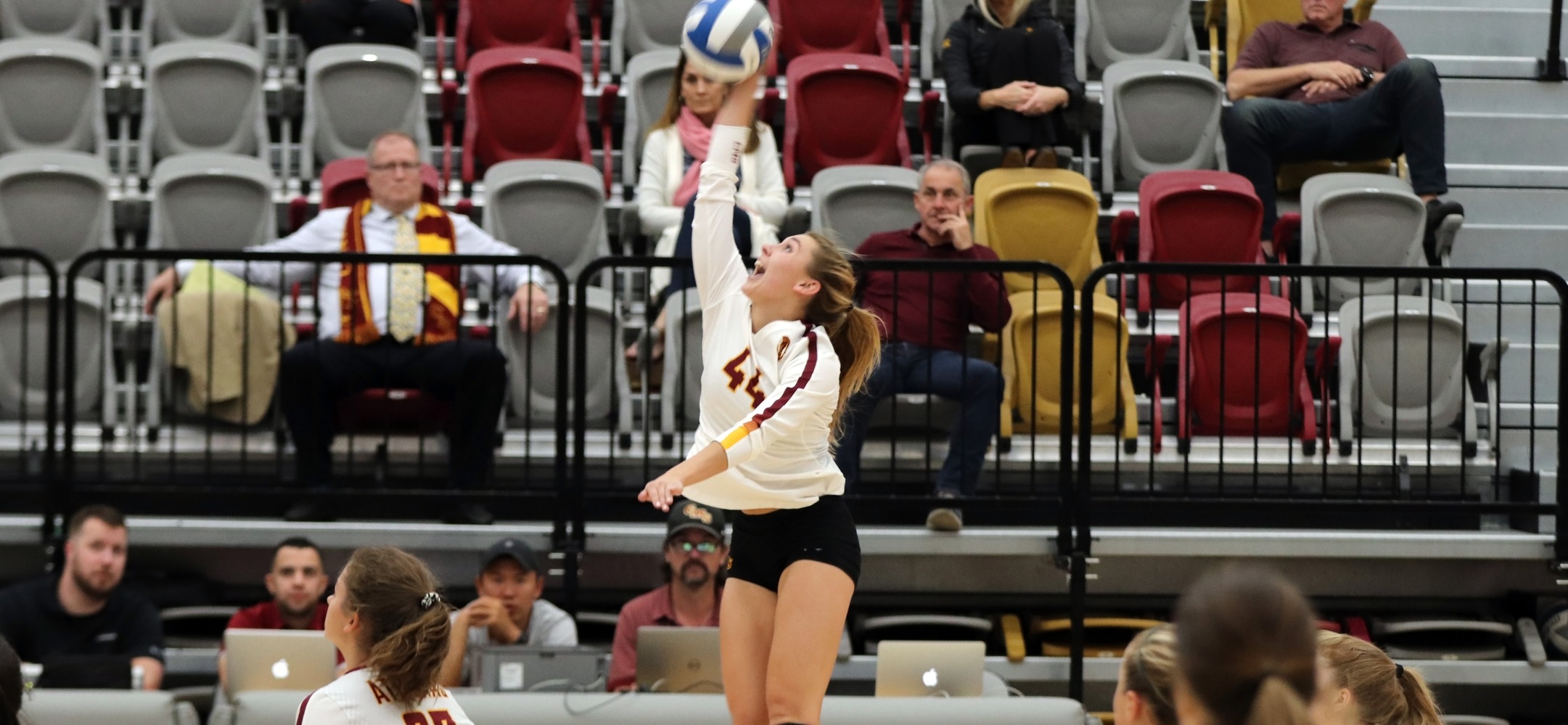 Phoebe Madsen had 18 kills without an error in two matches this week (photo by Daniel Addison)