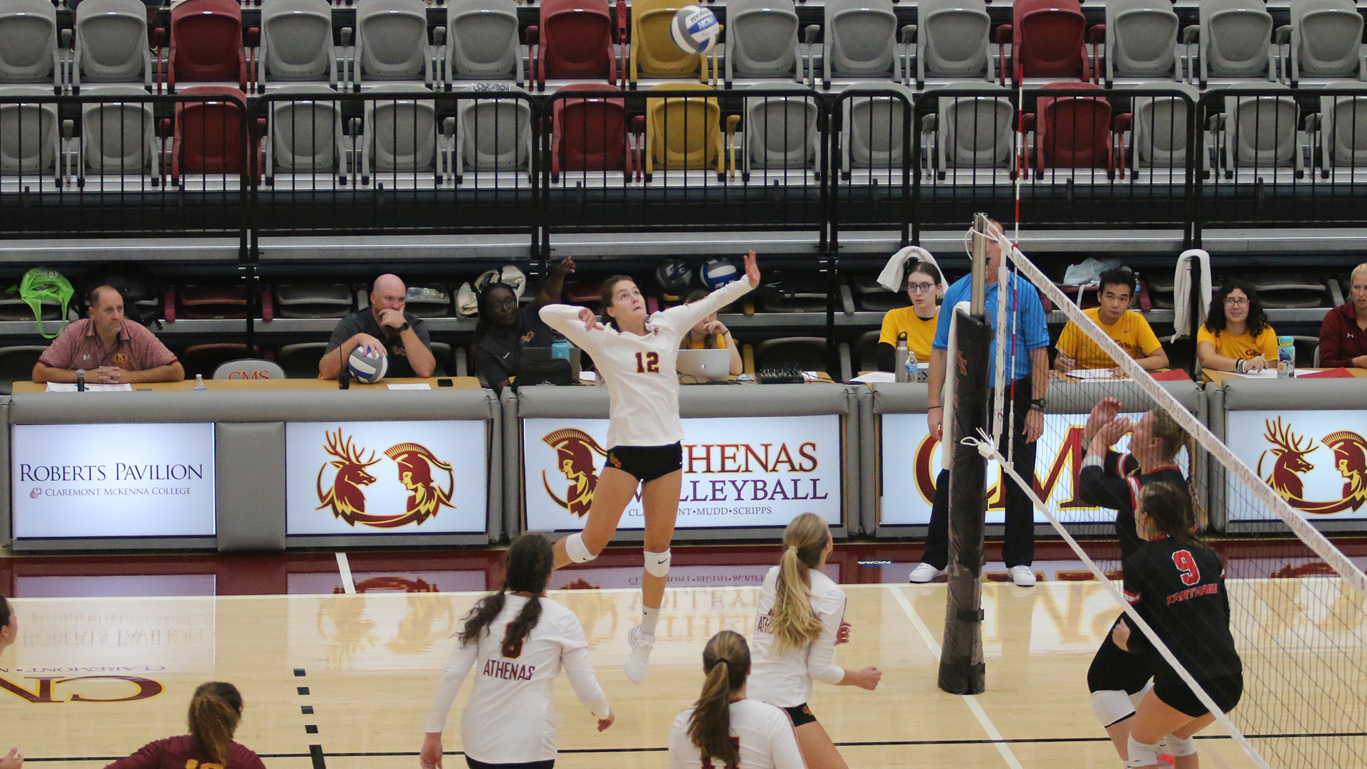 Jenna Holmes had 12 kills to pace the CMS attack