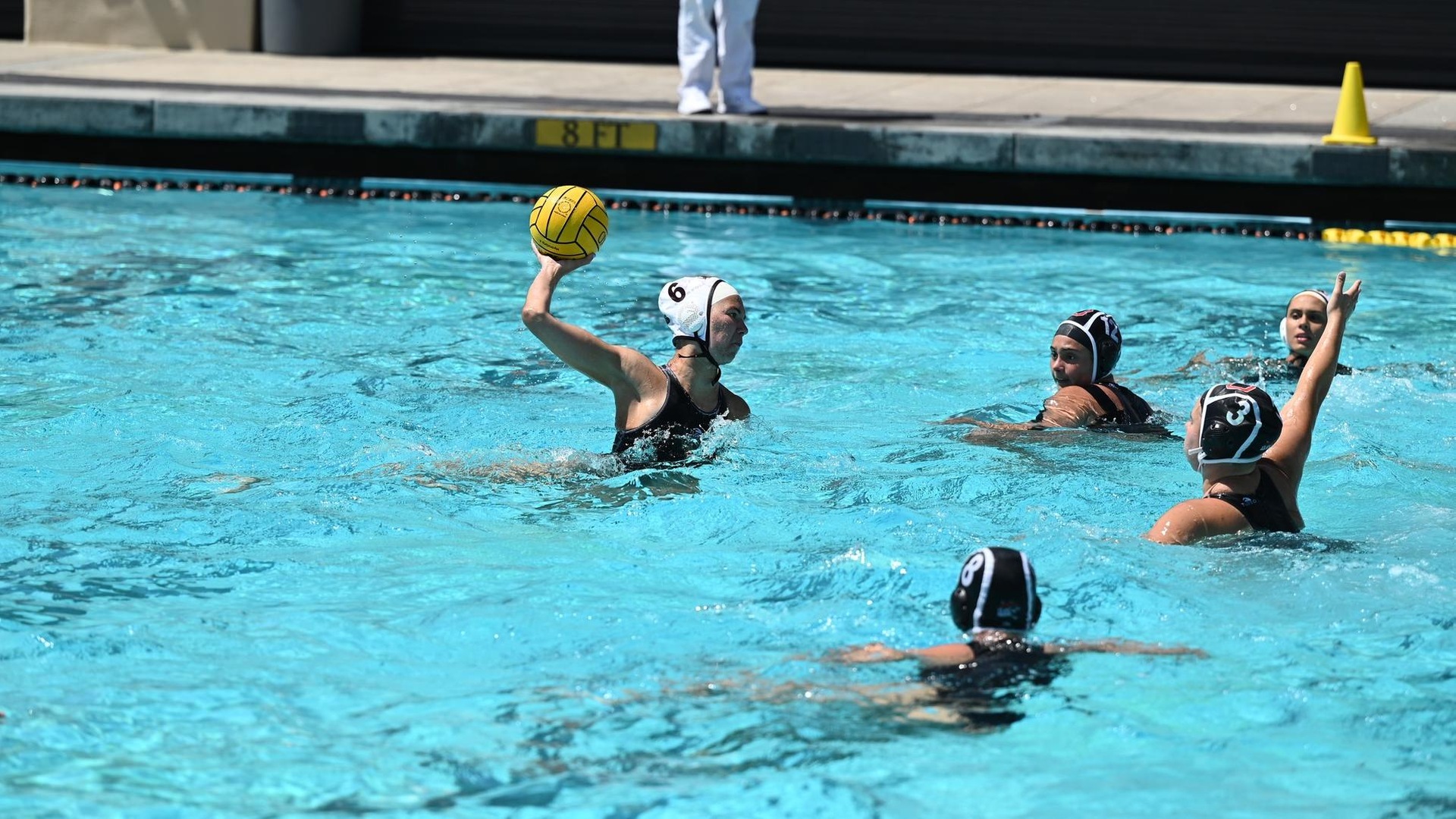 Fiona Murphy scores one of her two goals against Oxy (photo by Kelly Young)